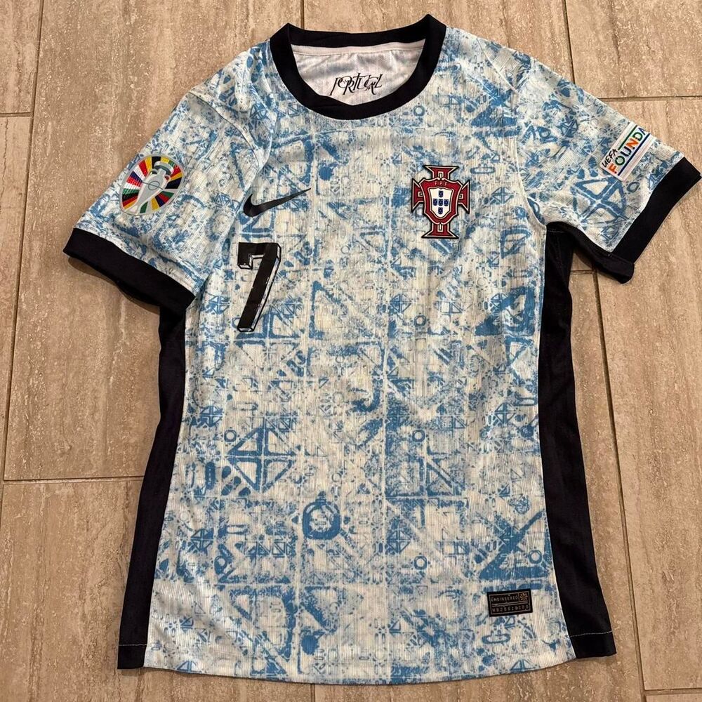 2024 Nike Portugal Away Soccer Jersey Cristiano Ronaldo S UEFA Euro Madrid 7